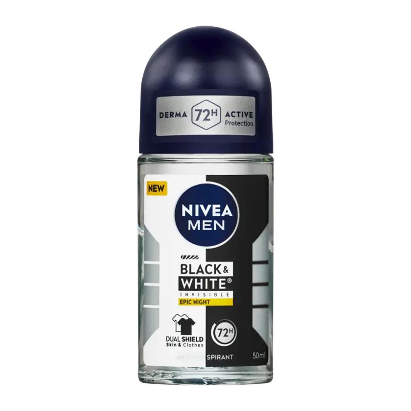 NIVEA Men Antiperspirant roll-on pro muže Black & White Invisible, 50 ml ROSSMANN