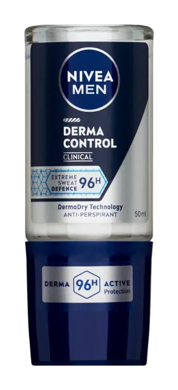 NIVEA Men Antiperspirant roll-on pro muže Derma Dry Control, 50 ml