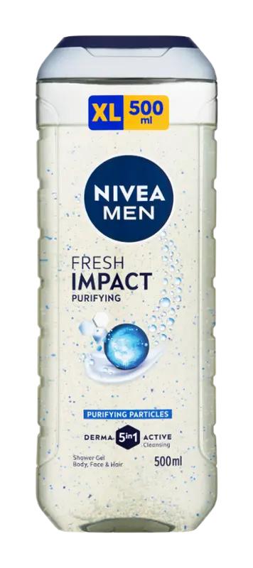 NIVEA Men Sprchový gel pro muže 3v1 Pure Impact, 500 ml ROSSMANN