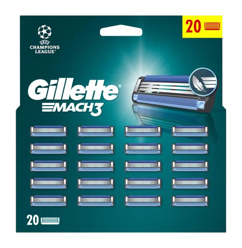 Gillette Náhradní holicí hlavice Mach3, 20 ks