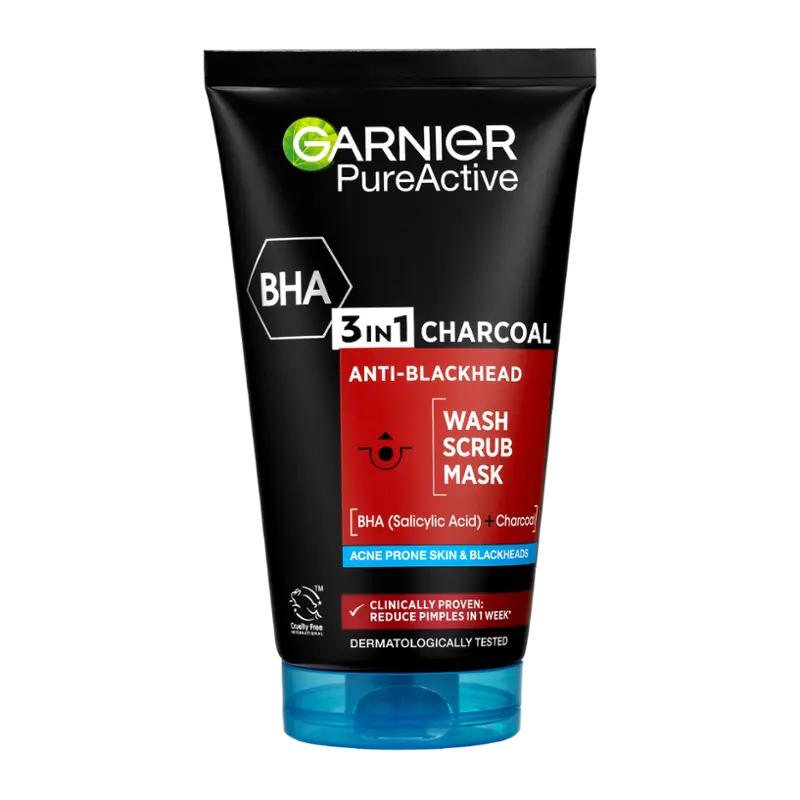 Garnier Čisticí maska PureActive Charcoal 3v1, 150 ml