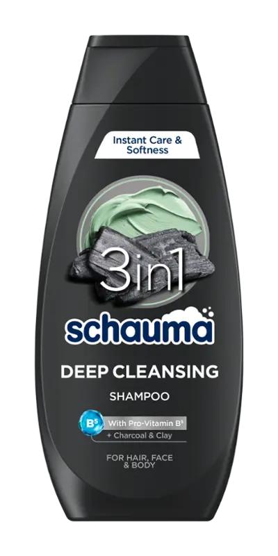 Schauma Šampon 3v1 Men Deep Cleansing, 400 ml ROSSMANN