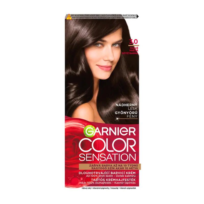 Garnier Barva na vlasy Color Sensation 3.0 tmavě hnědá, 1 ks ROSSMANN