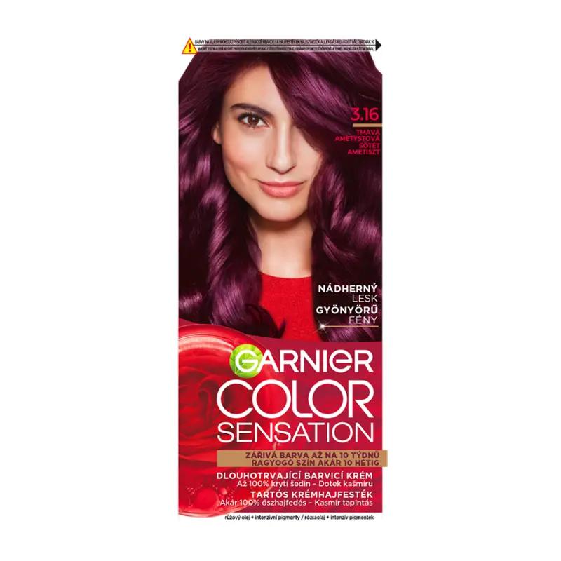 Garnier Barva na vlasy Color Sensation 3.16 tmavá ametystová, 1 ks ROSSMANN