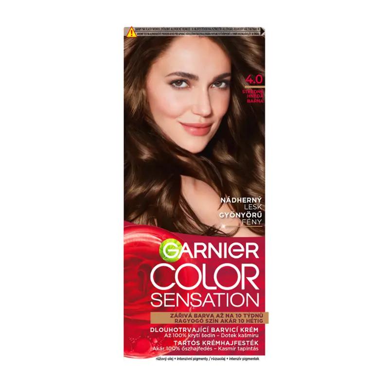 Garnier Barva na vlasy Color Sensation 4.0 středně hnědá, 1 ks ROSSMANN
