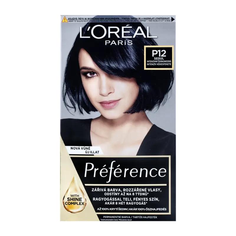 L'Oréal Barva na vlasy Préférence P12 Seoul intenzivní černomodrá, 1 ks ROSSMANN
