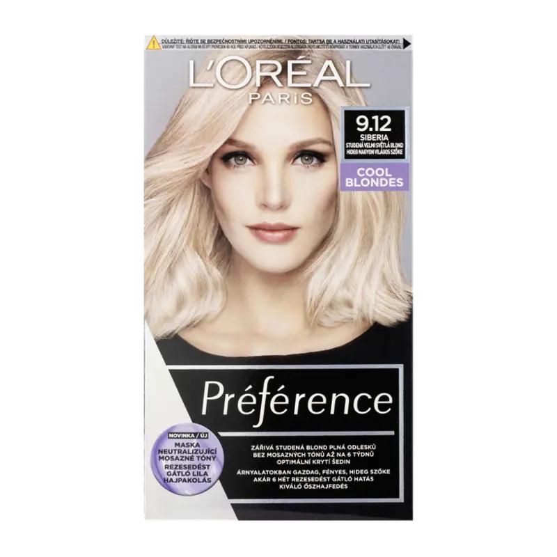 L'Oréal Barva na vlasy Preference Cool Blond 9.12 Siberia, 1 ks ROSSMANN