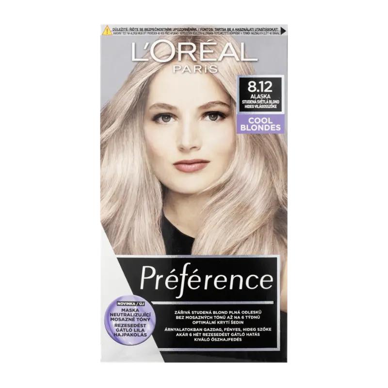 L'Oréal Barva na vlasy Preference Cool Blond 8.12 Alaska, 1 ks ROSSMANN