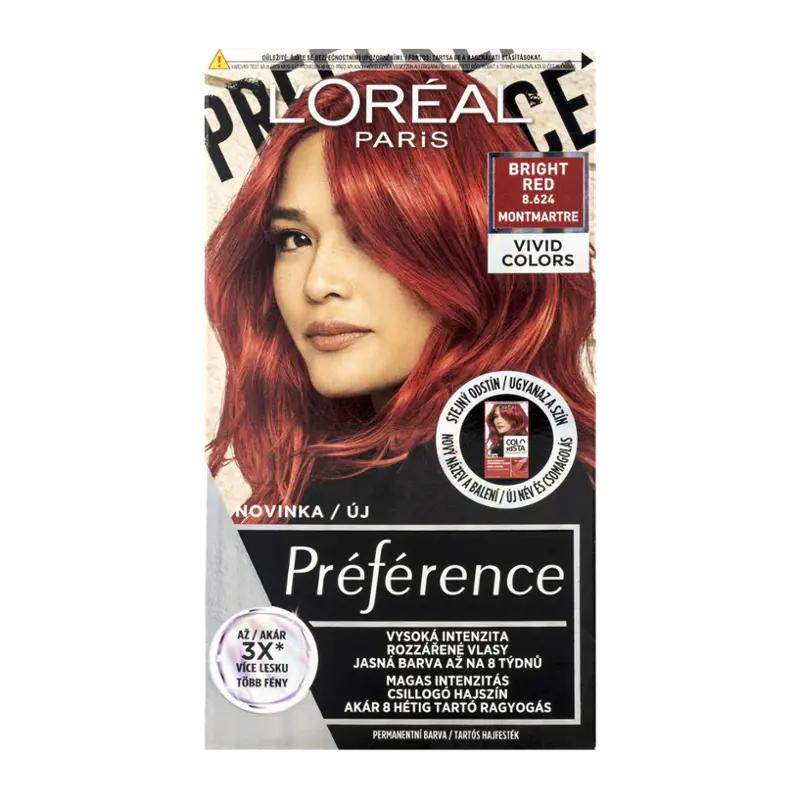 L'Oréal Barva na vlasy Préférence Vividis 8.624 bright red, 1 ks ROSSMANN