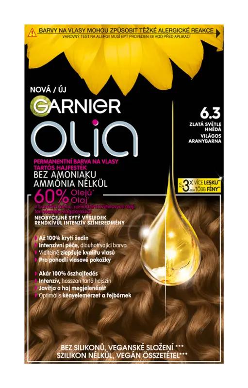 Garnier Permanentní barva na vlasy Olia bez amoniaku 6.3 zlatá světle hnědá, 1 ks ROSSMANN