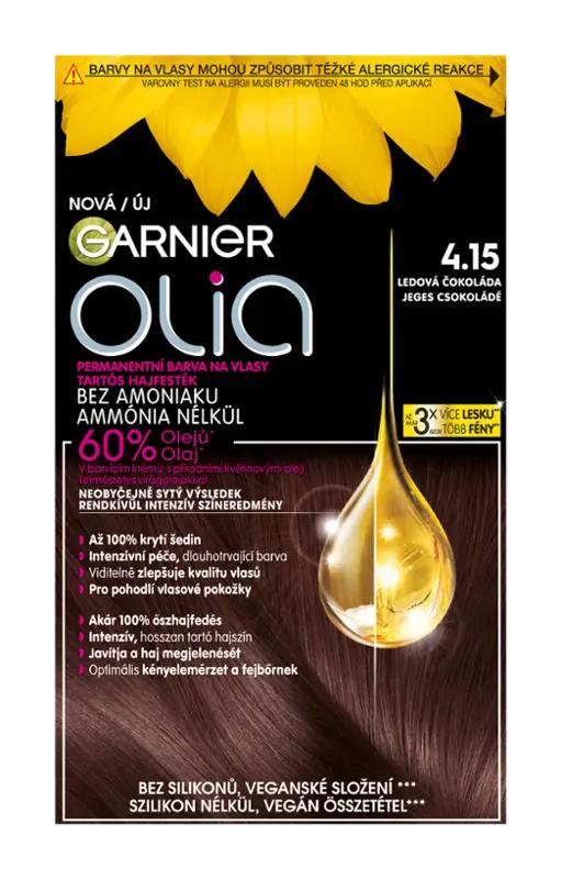 Garnier Permanentní barva na vlasy Olia bez amoniaku 4.15  ledová čokoláda, 1 ks ROSSMANN
