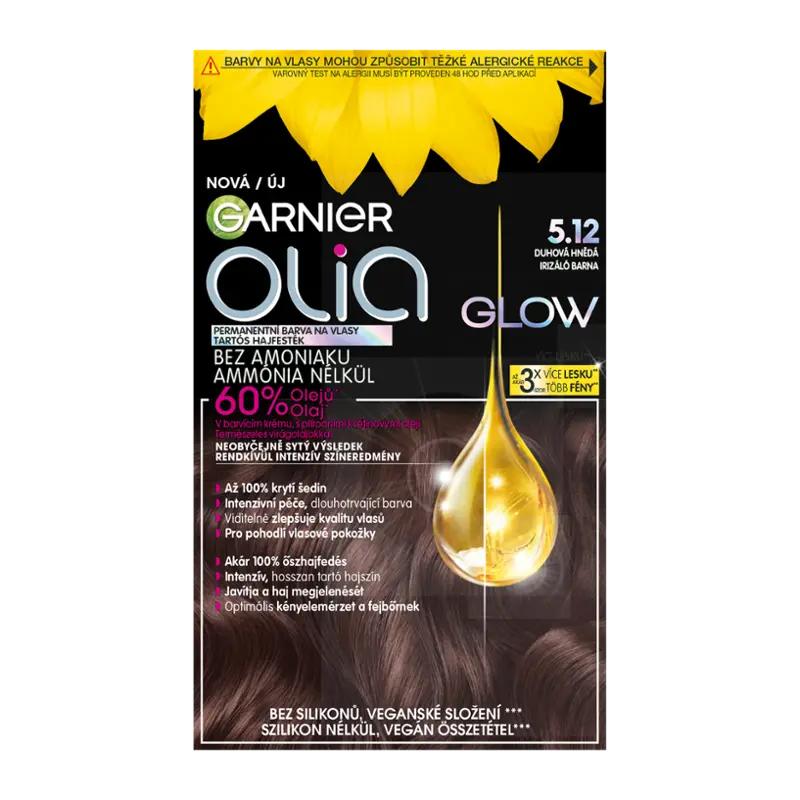 Garnier Permanentní barva na vlasy Olia bez amoniaku Glow 5.12 duhová hnědá, 1 ks ROSSMANN