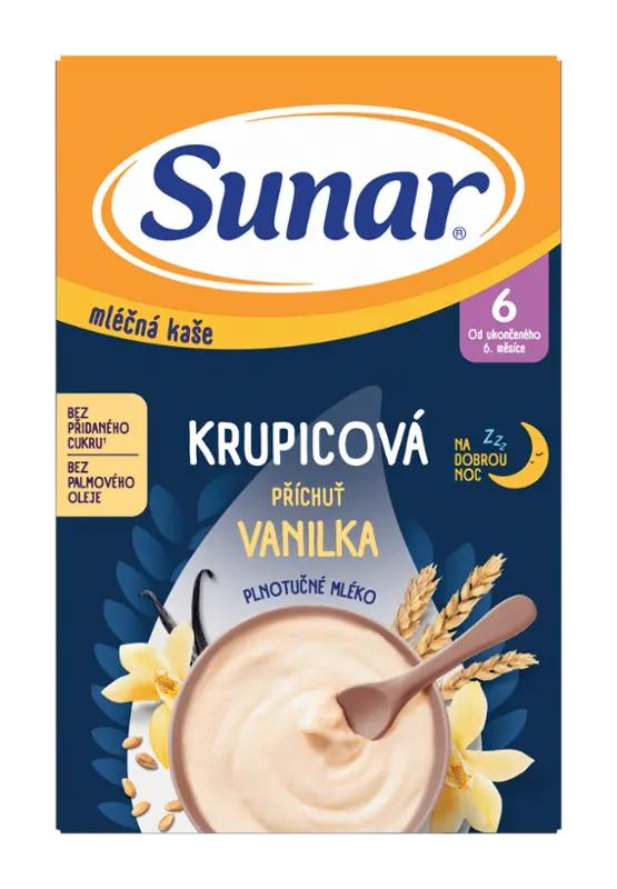 Sunar Mléčná krupicová kaše vanilková, 210 g ROSSMANN