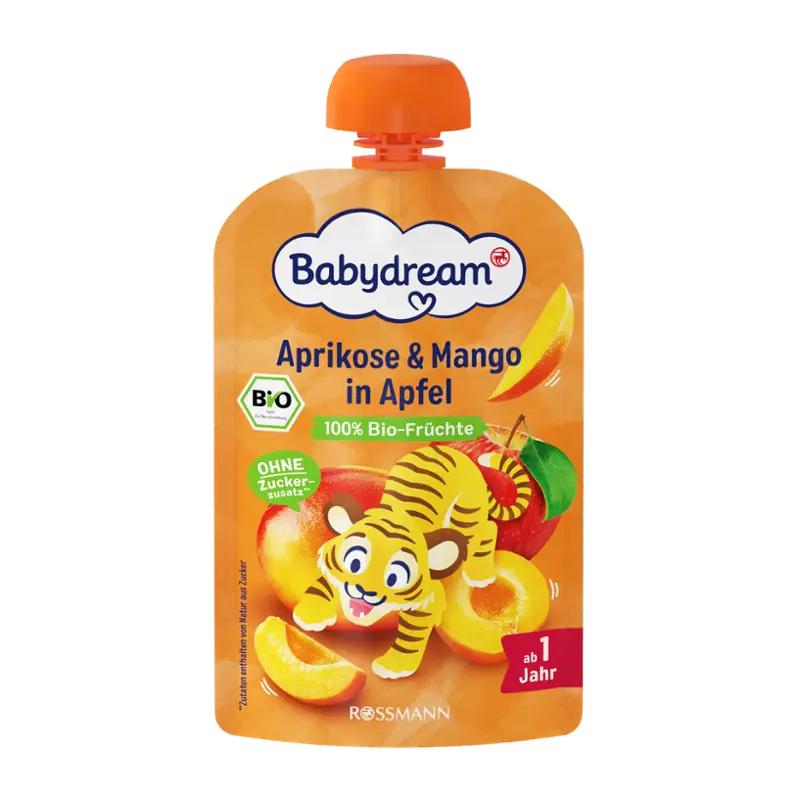 Babydream BIO ovocný příkrm jablko, meruňka a mango, 100 g
