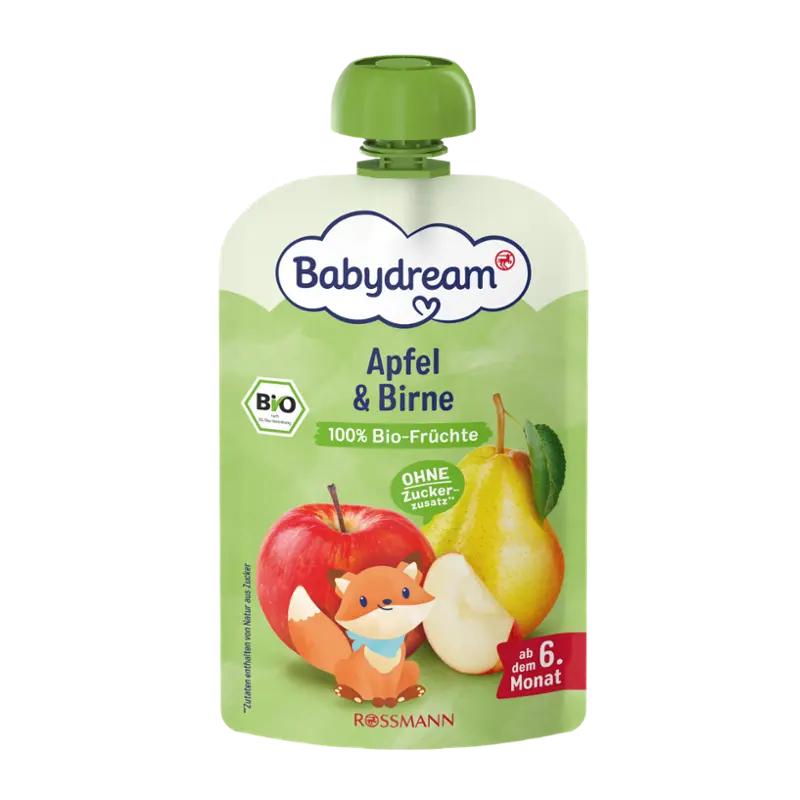 Babydream BIO ovocný příkrm Jablko a hruška ROSSMANN