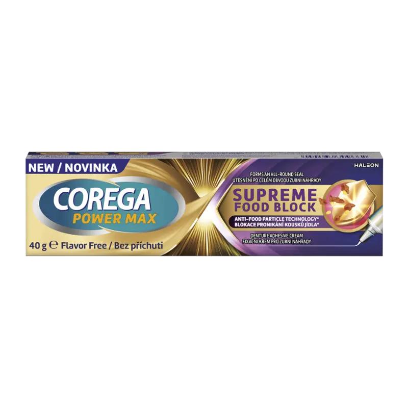 Corega Fixační krém pro zubní náhrady Power Max Supreme Food Block, 
159 Kč ROSSMANN