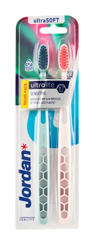 Jordan Zubní kartáček UltraLite Ultra soft 2 ks, 2 ks