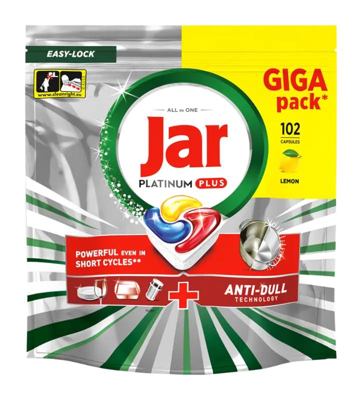 Jar Tablety do myčky Platinum Plus All in one Lemon, 102 ks ROSSMANN