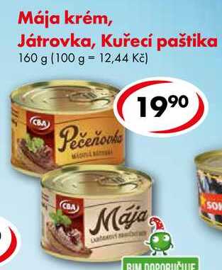 Mája krém, Játrovka, Kuřecí paštika, 160 g  