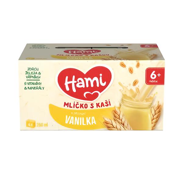 Hami Mlíčko s kaší s příchutí vanilky 4x250ml Košík.cz