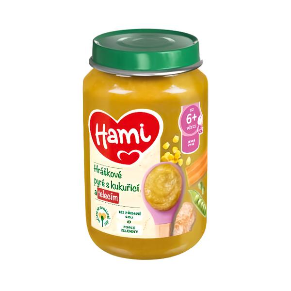 Hami Hráškovo-kukuřičné pyré s telecím 6m+ Košík.cz
