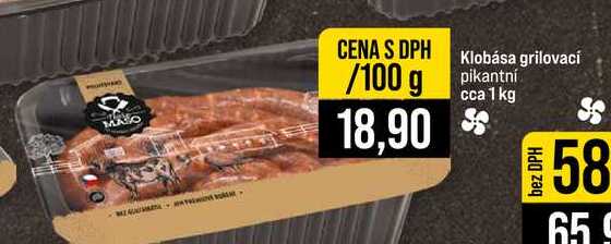 Klobása grilovací pikantni 100g