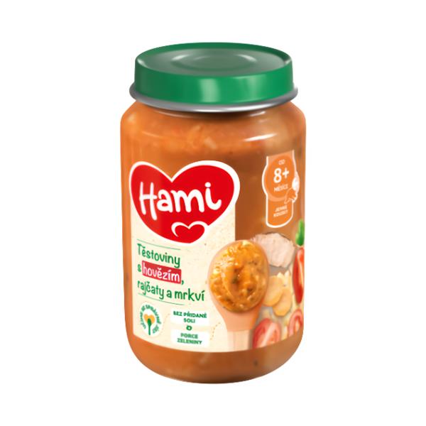 Hami masozeleninový příkrm Těstoviny s hovězím, rajčaty a mrkví Košík.cz