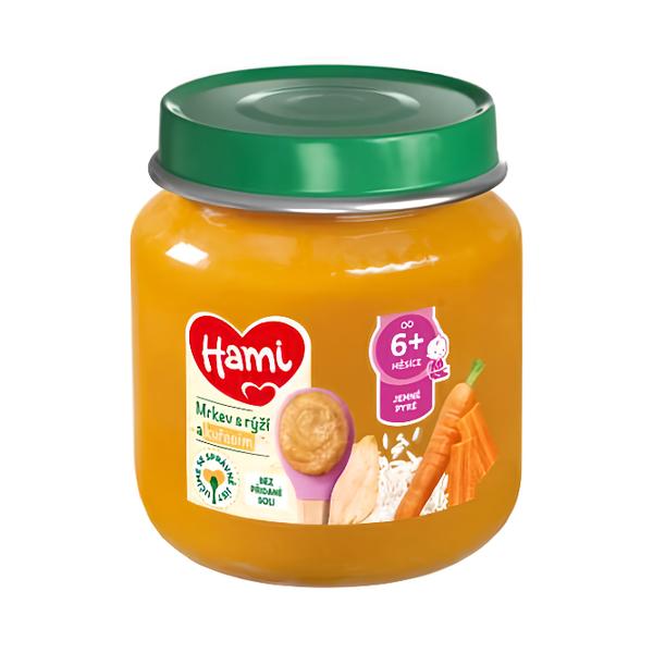Hami masozeleninový příkrm Mrkev s kuřetem a rýží Košík.cz