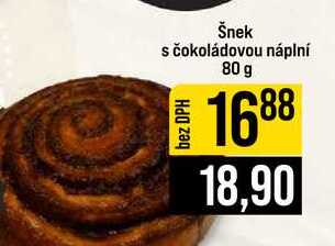 Šnek s čokoládovou náplní 80 g