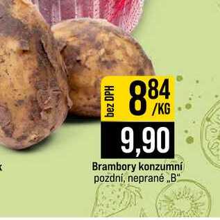 Brambory konzumní pozdní, neprané „B" 1kg