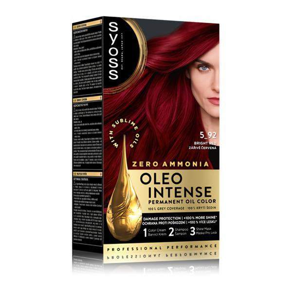 Syoss Oleo Intense Permanentní barva na vlasy 5-92 Zářivě červená Košík.cz