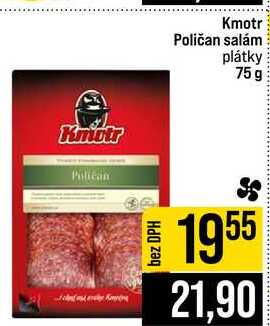 Kmotr Poličan salám plátky 75 g