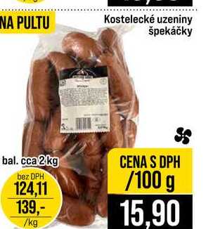 Kostelecké uzeniny špekáčky 100g