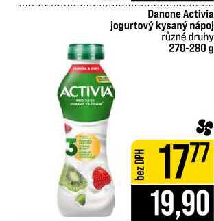 Danone Activial jogurtový kysaný nápoj různé druhy 270-280 g 