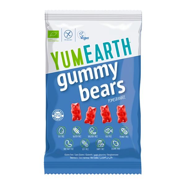 YumEarth BIO Ovocní želé medvídci s příchutí granátového jablka