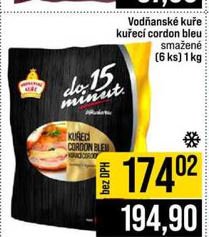 Vodňanské kuře kuřecí cordon bleu smažené (6 ks) 1 kg 