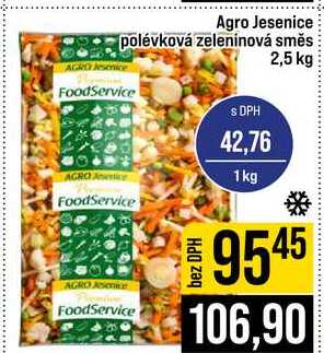 Agro Jesenice polévková zeleninová směs 2,5 kg 