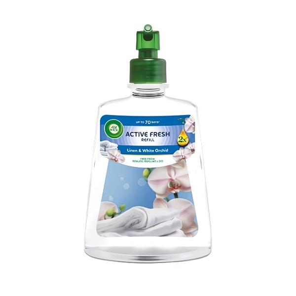 Air Wick Active Fresh Náplň na vodní bázi do automatického difuzéru - Prádlo a bílá orchidej