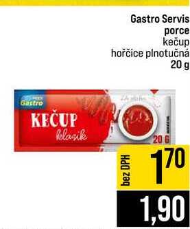 Gastro Servis porce kečup hořčice plnotučná 20 g 