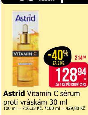 Astrid Vitamin C sérum proti vráskám 30 ml Teta drogerie