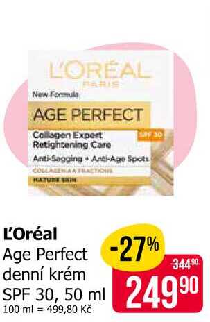 L'Oréal Age Perfect denní krém SPF 30, 50 ml Teta drogerie