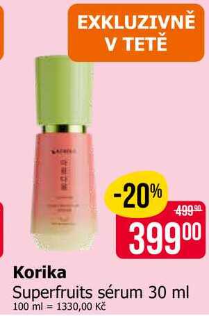 Korika Superfruits sérum 30 ml Teta drogerie