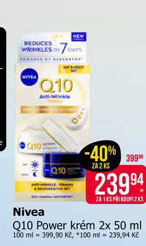 Nivea Q10 Power krém 2x 50 ml Teta drogerie