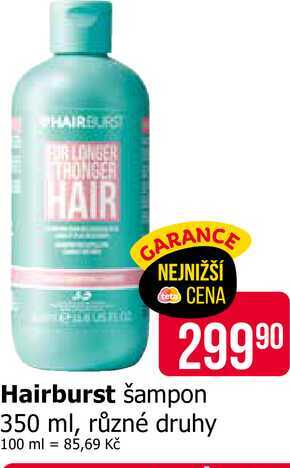 Hairburst šampon 350 ml, různé druhy Teta drogerie