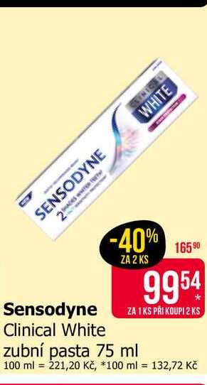 Sensodyne Clinical White zubní pasta 75 ml