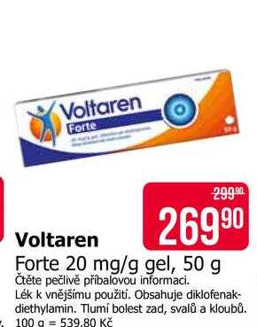 Voltaren Forte 20 mg/g gel, 50 g Teta drogerie