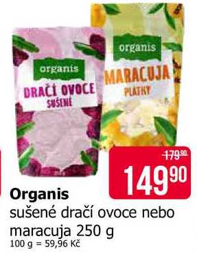 Organis sušené dračí ovoce nebo maracuja 250 g