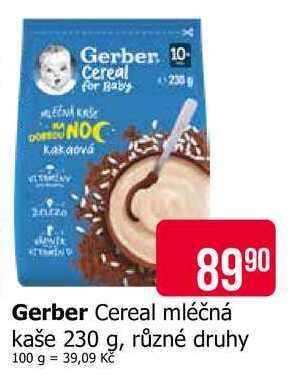 Gerber Cereal mléčná kaše 230 g, různé druhy Teta drogerie