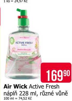 Air Wick Active Fresh náplň 228 ml, různé vůně 