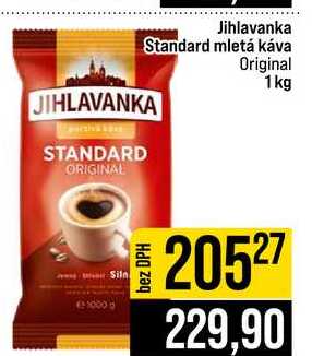 Jihlavanka Standard mletá káva Original 1kg 